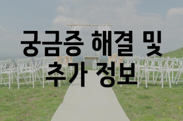 궁금증 해결 및 추가 정보