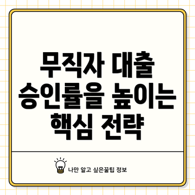 무직자 대출 승인률을 높이는 핵심 전략