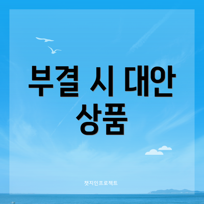 부결 시 대안 상품
