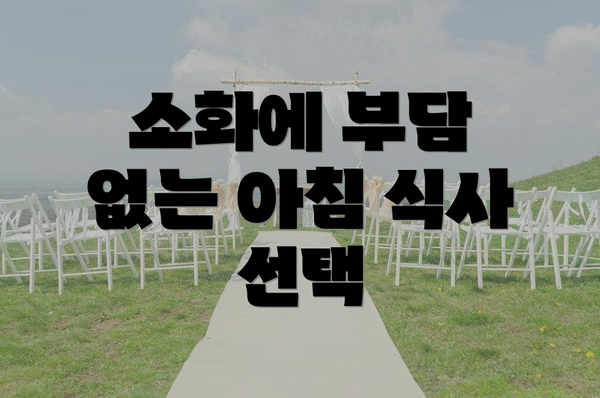 소화에 부담 없는 아침 식사 선택