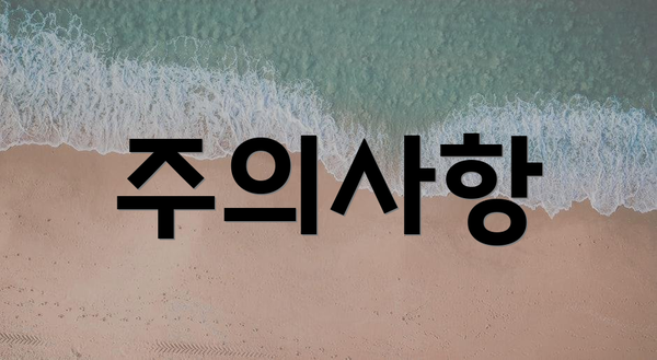 주의사항