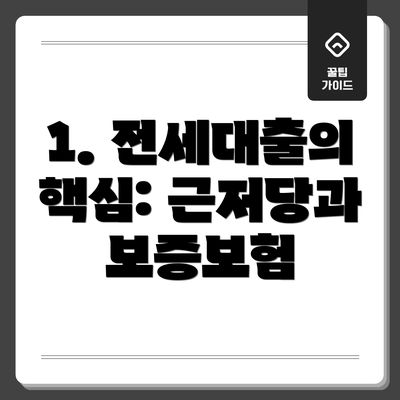1. 전세대출의 핵심: 근저당과 보증보험