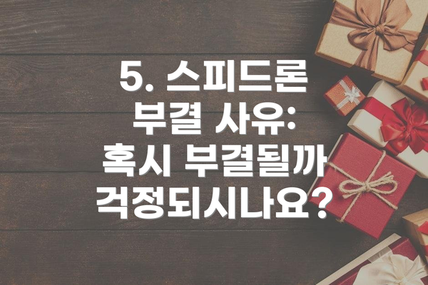 5. 스피드론 부결 사유: 혹시 부결될까 걱정되시나요?