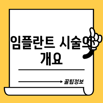 임플란트 시술의 개요