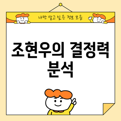 조현우의 결정력 분석