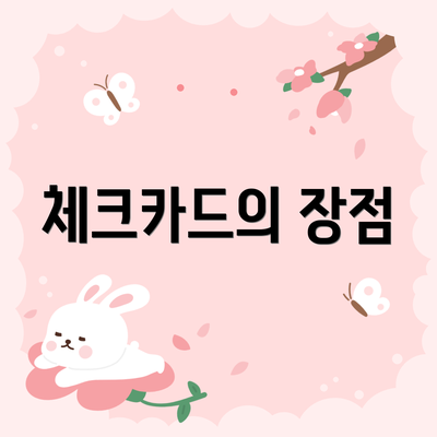 체크카드의 장점