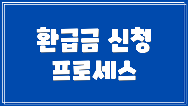 환급금 신청 프로세스