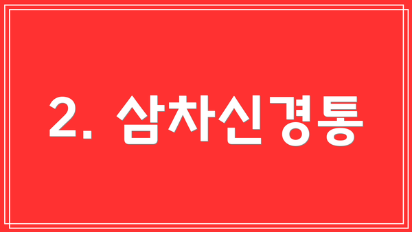 2. 삼차신경통