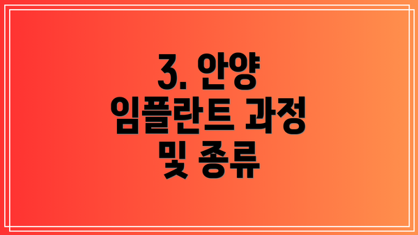 3. 안양 임플란트 과정 및 종류