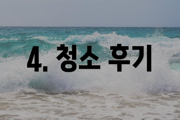 4. 청소 후기