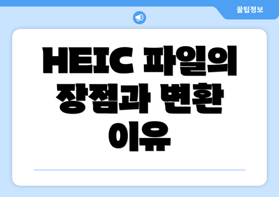 HEIC 파일의 장점과 변환 이유