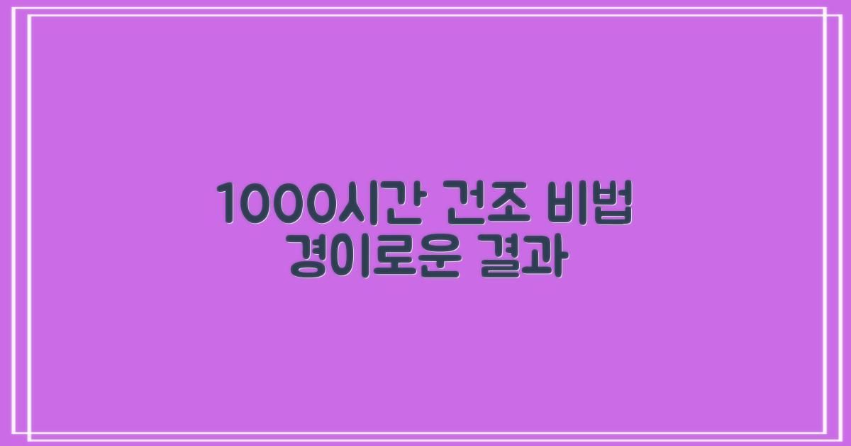 1000시간 건조 비법
