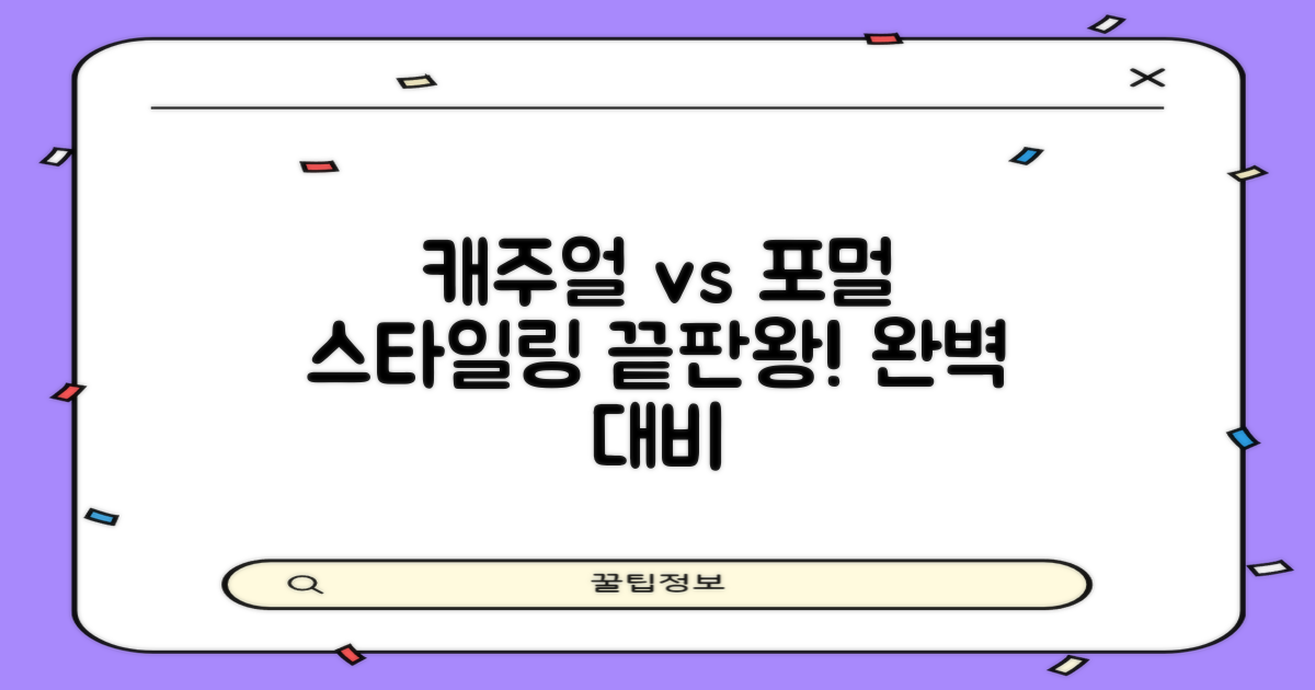 캐주얼 vs 포멀 스타일링