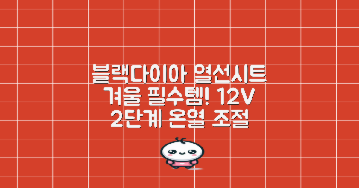 블랙다이아 차량용 열선시트 (1P) 털 겨울 히팅 전기시트: 12V 전력, 2단계 온도 조절