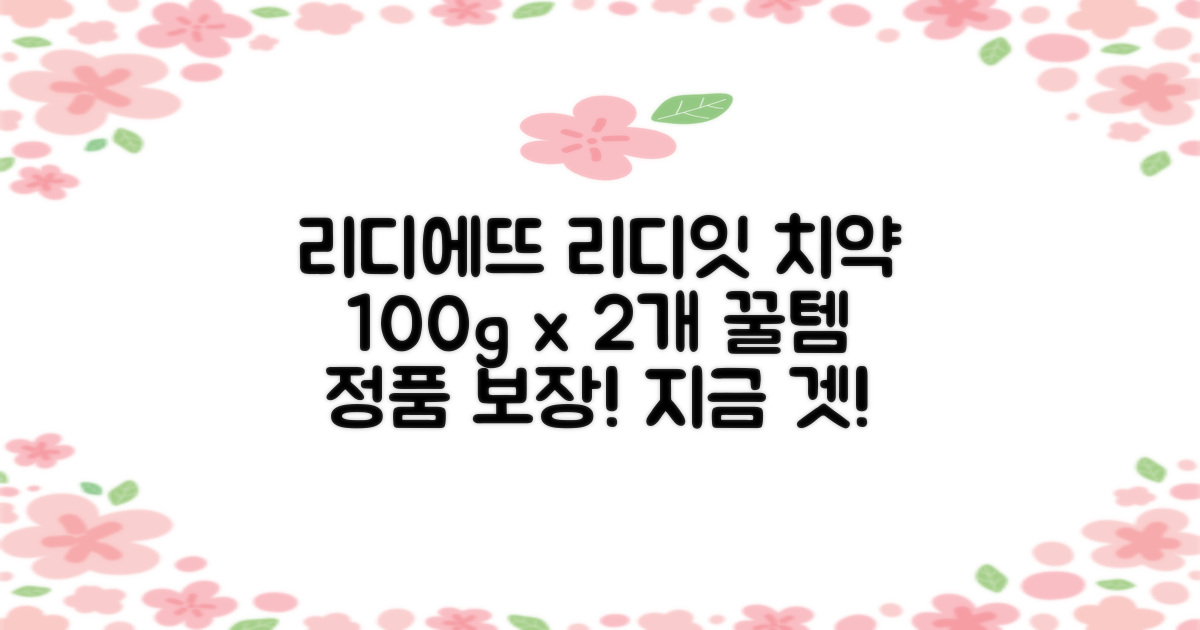 정품 리디에뜨 리디잇 치약, 100g, 2개 추천 리뷰
