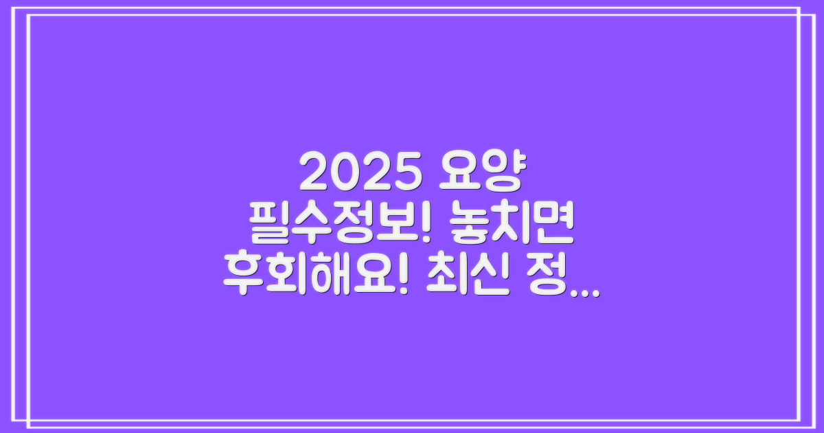 2025년 최신 요양 정보