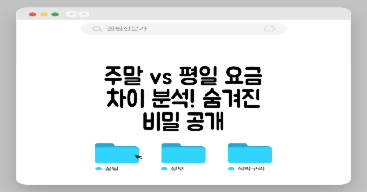 주말/평일 요금 차이