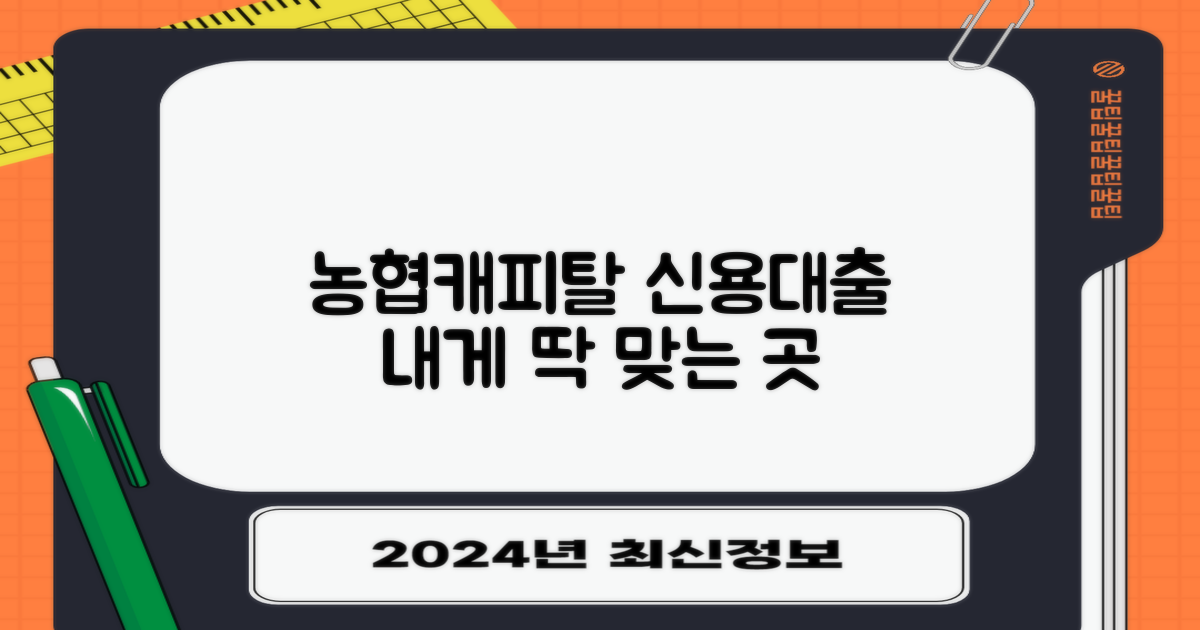 당신에게 딱 맞는 농협캐피탈 개인신용대출 상품 찾기