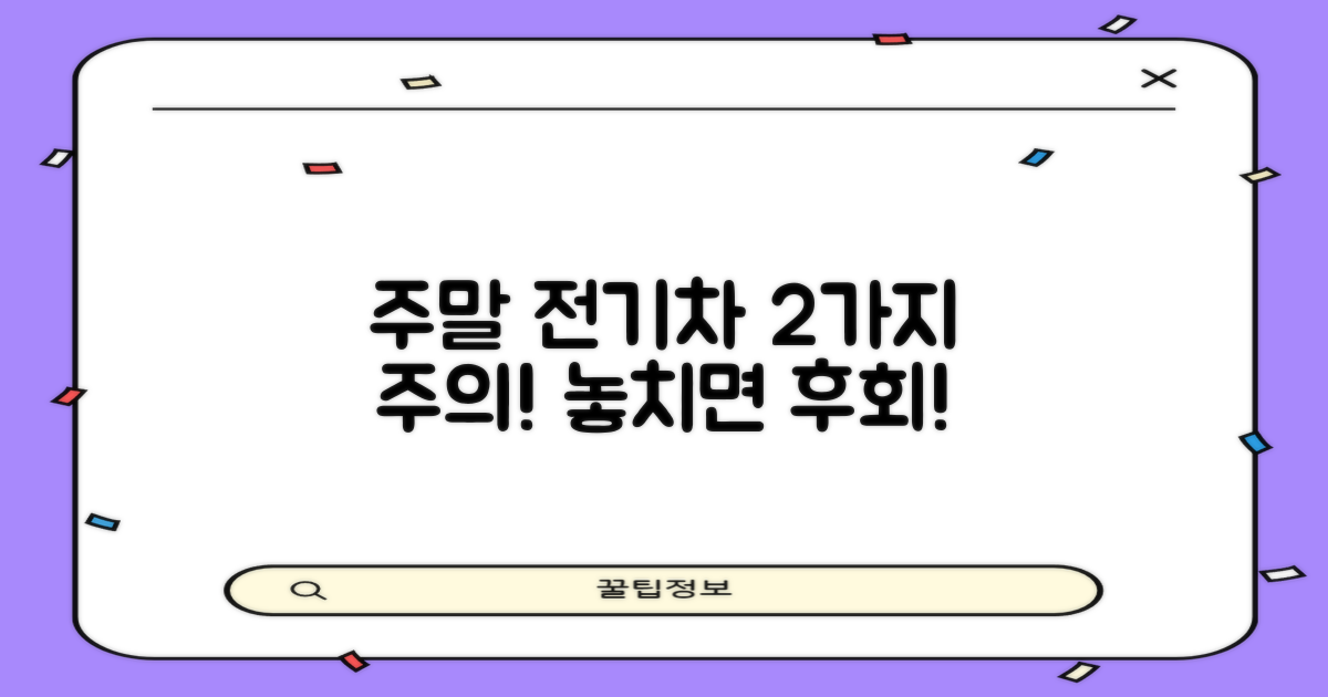 주말 전기차 2가지 주의사항
