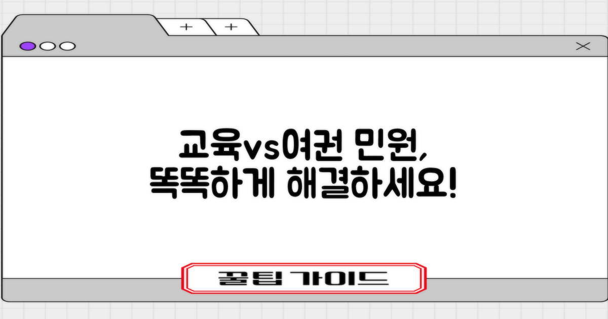 교육 vs 여권 민원