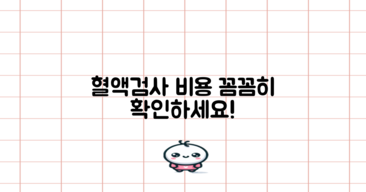 혈액검사, 정확한 비용 확인하세요