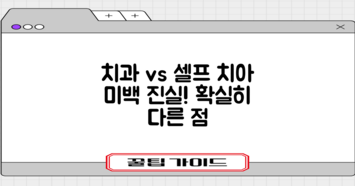 치과 치아 미백, 셀프와 무엇이 다를까?