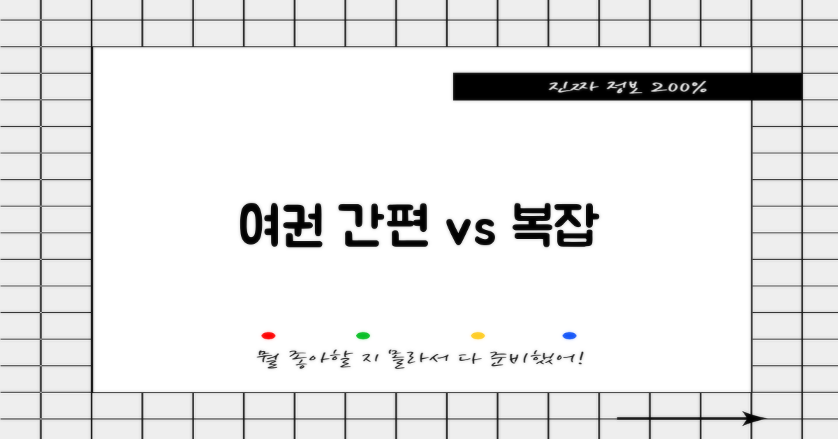여권과: 간편 vs 복잡