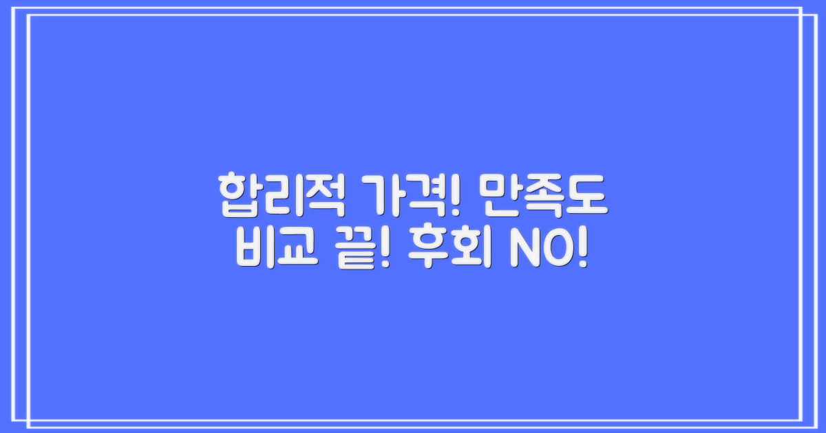 합리적 가격, 만족도 비교