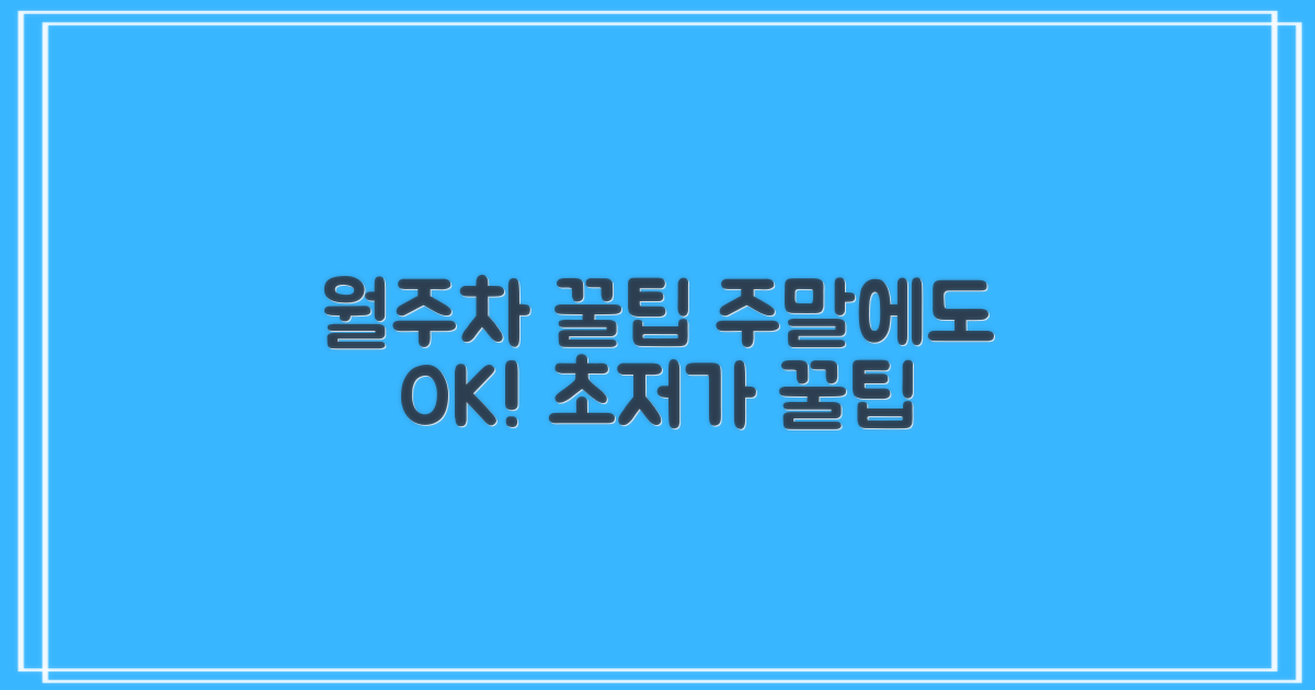 주말/월주차, 알뜰하게 이용하는 법?